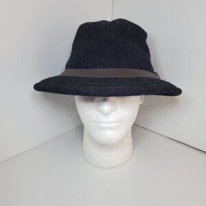 CC FILSON 100% Virgin Wool Black Packer/Bucket Hat Made in Seattle USA sz Large
